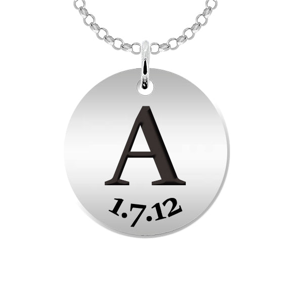 Joyería Philip Jones Regalo Aniversario Collar Personalizado En Plata | Inicial - Platino Perú Collar De Plata Esterlina