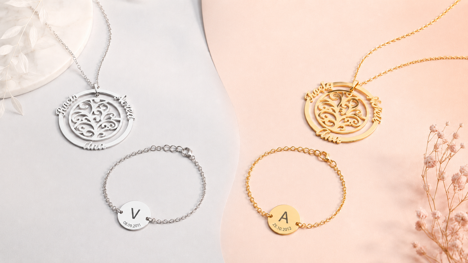 Plata de ley o chapado en oro: ¿qué acabado elegir para una joya personalizada?