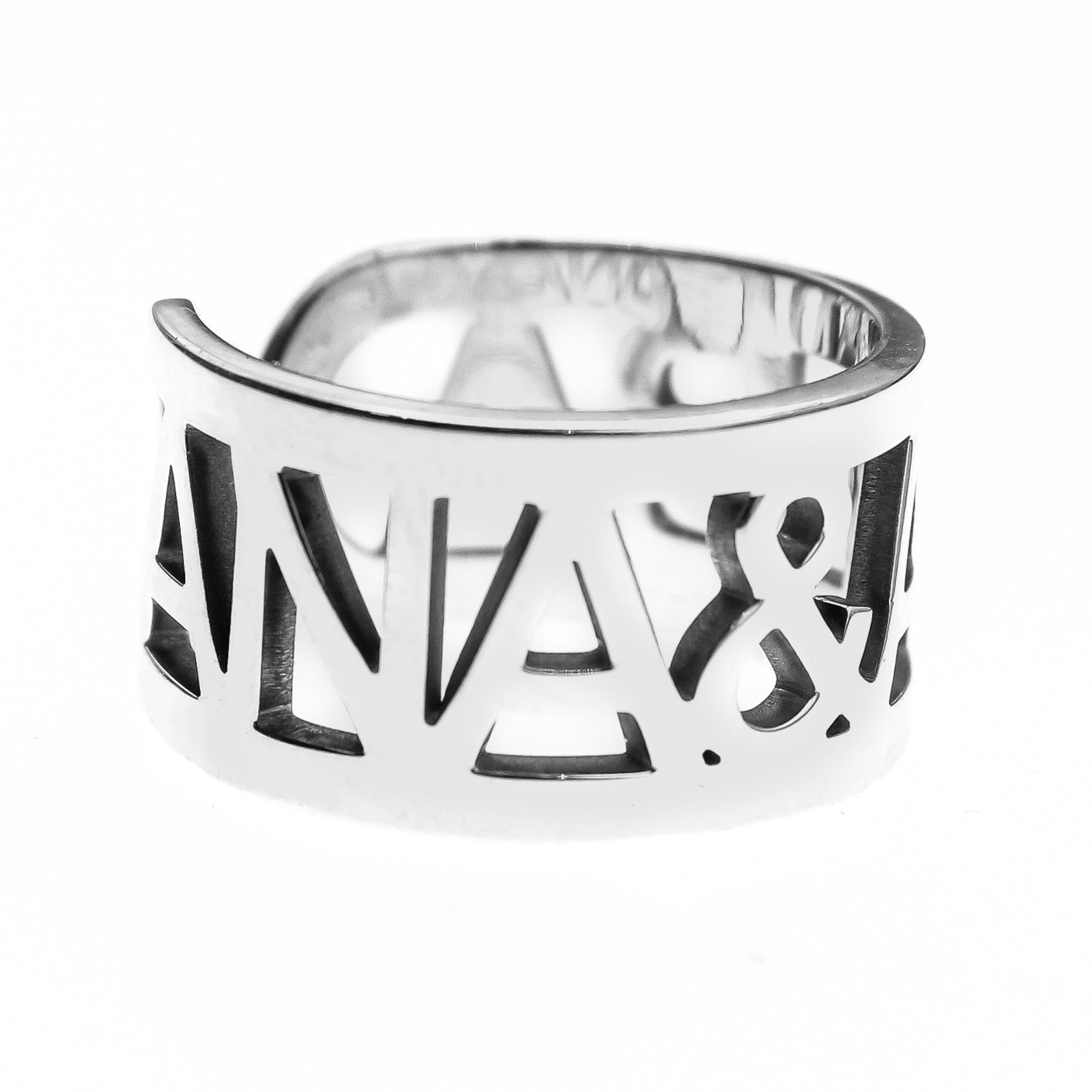 Anillo Personalizado con Nombres en Plata – Joya Ajustable y Elegante