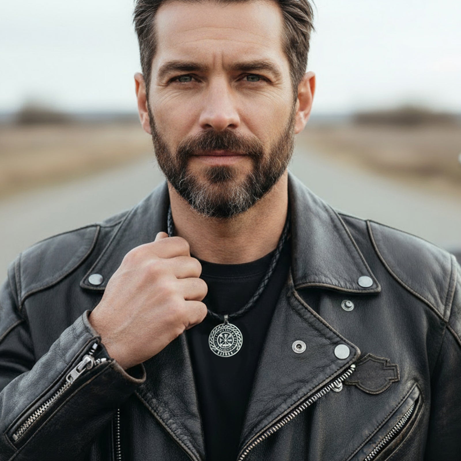 Colgante Exclusivo vikingo de plata de ley 925 personalizado con runas