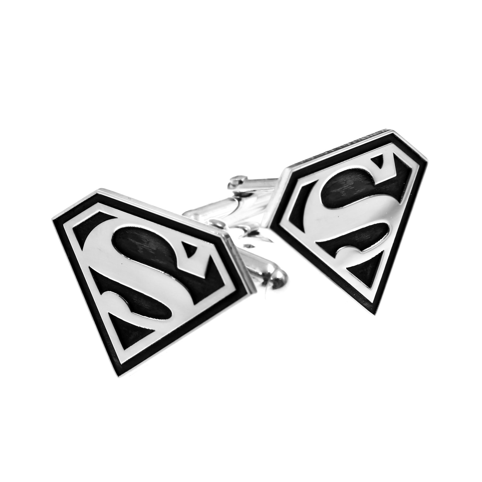 Gemelos de plata Superman – Accesorio elegante y original para hombre