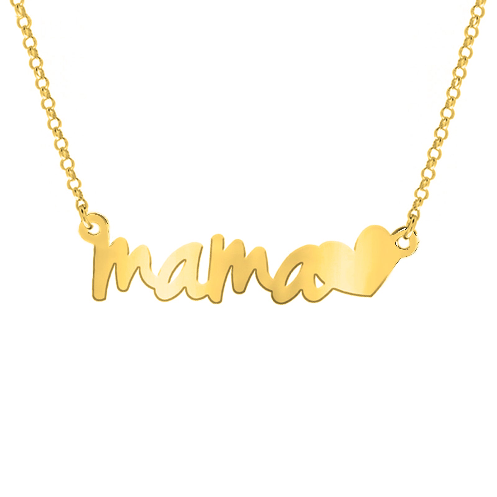 Colgante mamá en plata chapada en oro