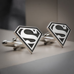 Gemelos de plata Superman – Accesorio elegante y original para hombre