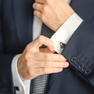 Gemelos de plata Superman – Accesorio elegante y original para hombre