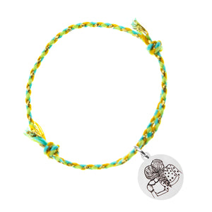 Pack de 2 pulseras de amistad con medalla grabada