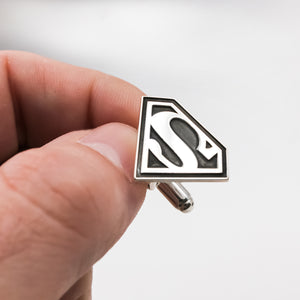 Gemelos de plata Superman – Accesorio elegante y original para hombre