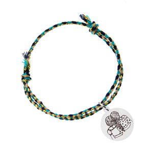 Pack de 2 pulseras de amistad con medalla grabada