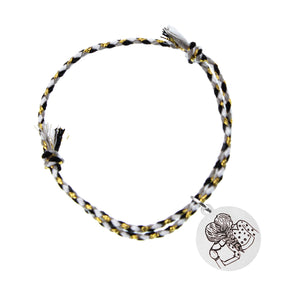 Pack de 2 pulseras de amistad con medalla grabada