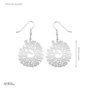 Pendientes de plata con diseño del número Pi – Joyería original para amantes de las matemáticas