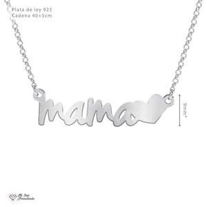 Colgante mamá en plata de primera ley – Joya elegante y simbólica para el Día de la Madre
