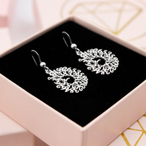 Pendientes de plata con diseño del número Pi – Joyería original para amantes de las matemáticas
