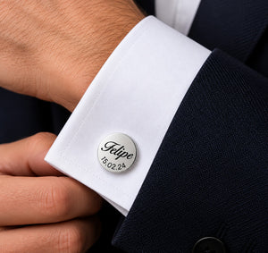 Gemelos Personalizados con Nombre y Fecha – Plata de Ley 925