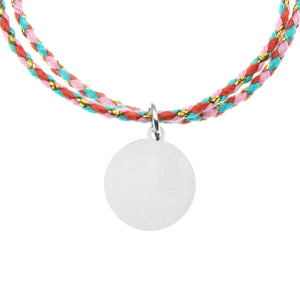 Pack de 2 pulseras de amistad con medalla grabada