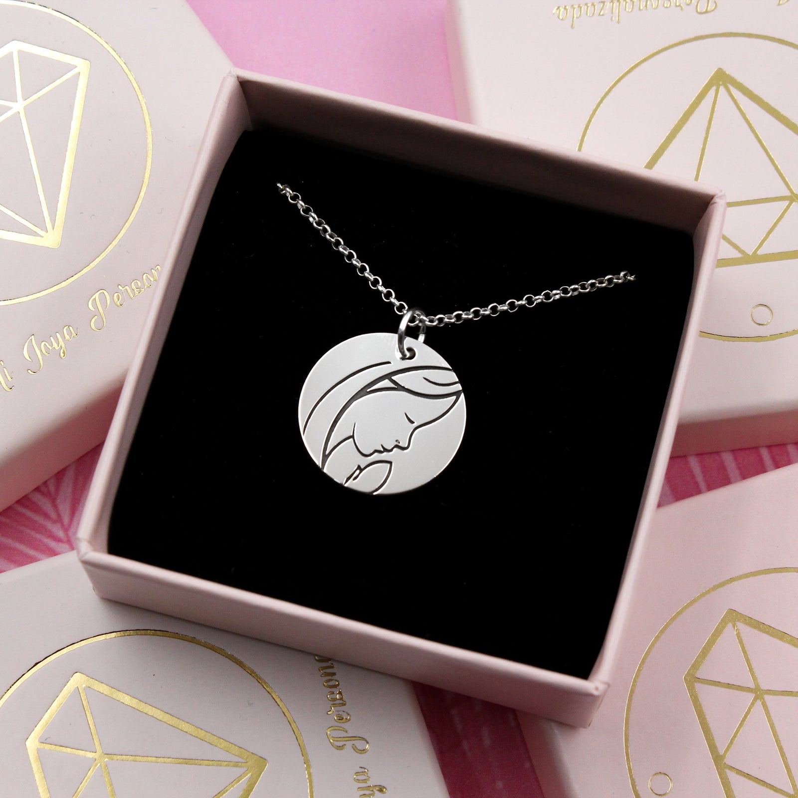 Colgante Medalla comunión virgencita