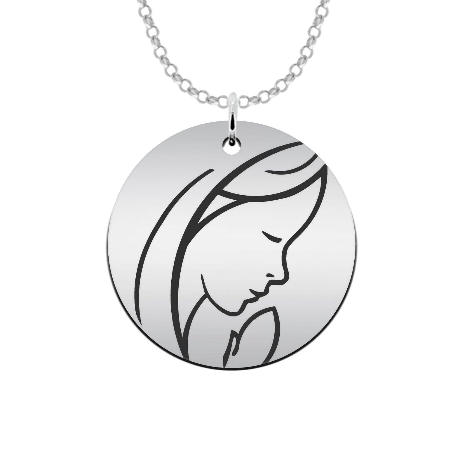 Colgante Medalla comunión virgencita