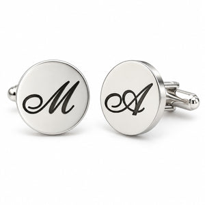 Gemelos Personalizados con Iniciales – Plata de Ley 925