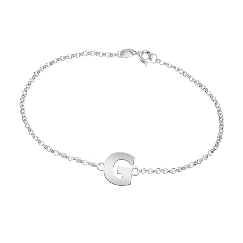 Pulsera de plata con inicial