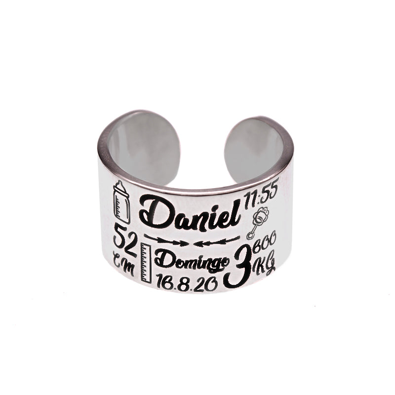 Anillo de plata natalicio