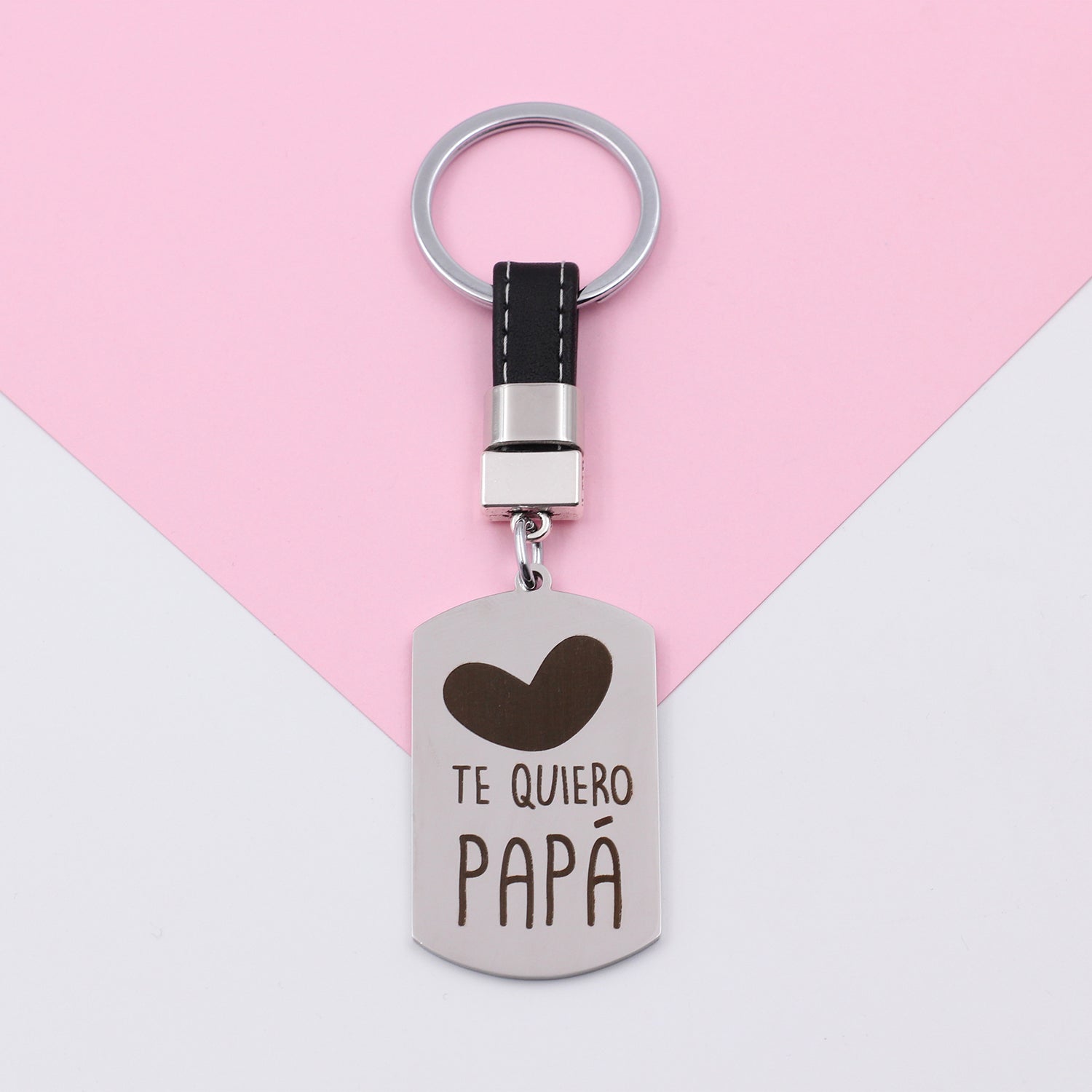 Llavero de acero con grabado “Te quiero Papá” – Regalo para el Día del Padre