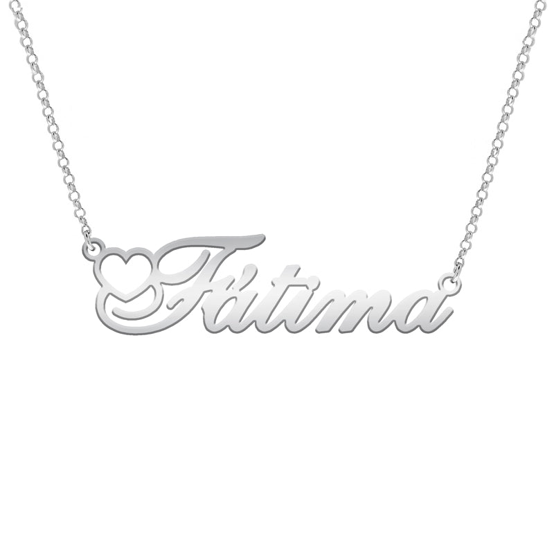 Collar de plata con nombre cursiva