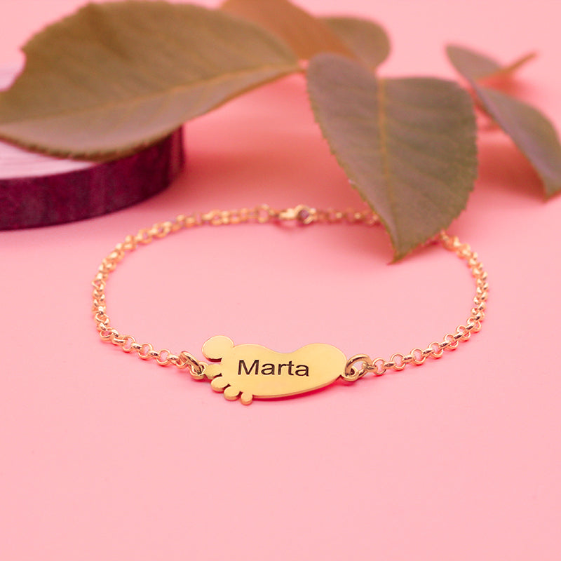 Pulsera de plata con hasta 3 piecitos chapada en oro