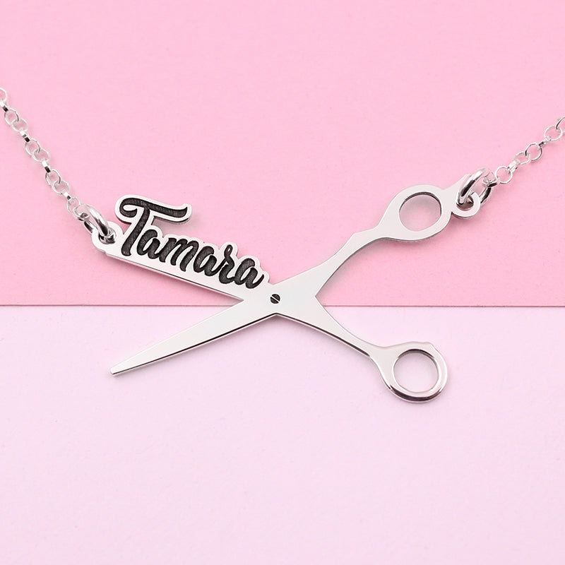 Colgante de plata personalizado peluquería