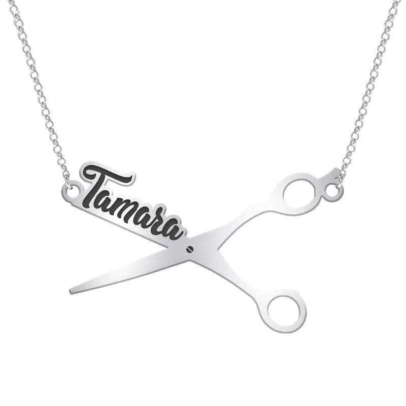 Colgante de plata personalizado peluquería
