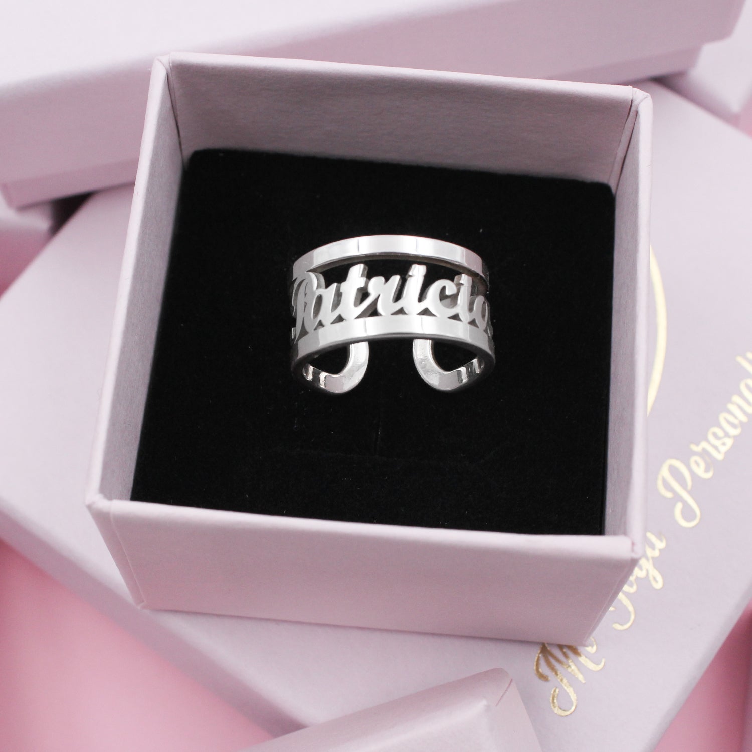 Anillo de plata con nombre