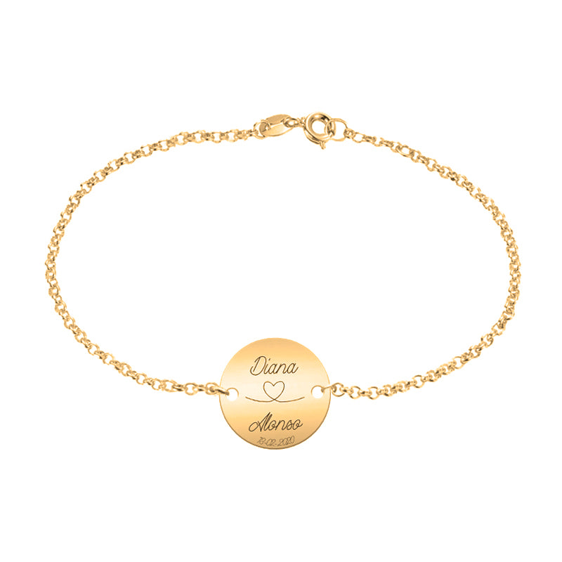 Pulsera de plata forever chapada en oro